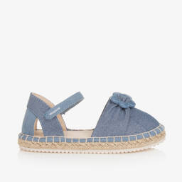 مايورال-صندل اسبادريل أطفال بناتي كانفاس لون أزرق | Childrensalon Outlet