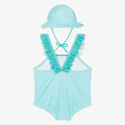 Mayoral Newborn-Baby Girls Blue Mermaid Swimsuit Set (UPF40+) | Childrensalon Outlet