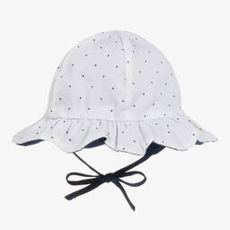 Mayoral-Baby Girls Blue Reversible Sun Hat | Childrensalon Outlet