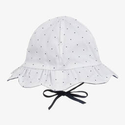 Mayoral-Baby Girls Blue Reversible Sun Hat | Childrensalon Outlet