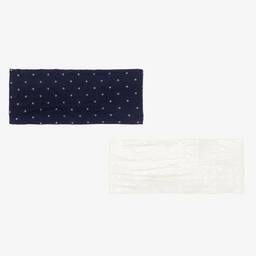 Mayoral-Baby Girls Blue & White Headbands (2 Pack) | Childrensalon Outlet