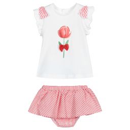 Mayoral Newborn-Baby Girls Cotton Skirt Set | Childrensalon Outlet