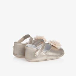 Mayoral-Baby Girls Gold Pre-Walker Shoes | Childrensalon Outlet
