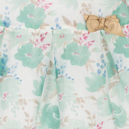 Mayoral-Зеленое платье из органзы с цветами | Childrensalon Outlet