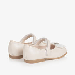 Mayoral-Baby Girls Ivory Faux Leather Bow Pumps | Childrensalon Outlet