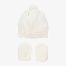 Mayoral Для новорожденных-Кремовая шапочка и варежки | Childrensalon Outlet