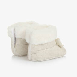 Mayoral-Кремовые вязаные пинетки | Childrensalon Outlet