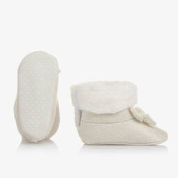 Mayoral-Кремовые вязаные пинетки | Childrensalon Outlet