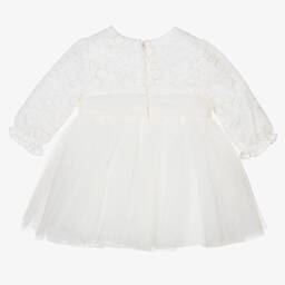Mayoral-Baby Girls Ivory Tulle Dress  | Childrensalon Outlet