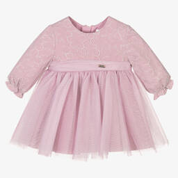 Mayoral-Baby Girls Lilac Purple Tulle Dress | Childrensalon Outlet