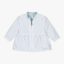 Mayoral Newborn-Baby Girls Metallic Blue Reversible Coat | Childrensalon Outlet