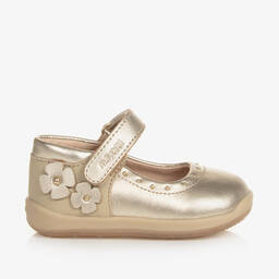 مايورال-حذاء بسيّر جلد لون ذهبي متاليك أطفال بناتي | Childrensalon Outlet