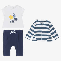 Mayoral-Синий комплект с брюками из хлопка | Childrensalon Outlet