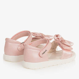Mayoral-Baby Girls Pink Bow Velcro Sandals | Childrensalon Outlet
