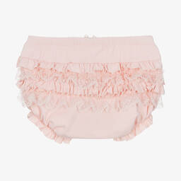 Mayoral Newborn-Baby Girls Pink Cotton Frilly Pants | Childrensalon Outlet