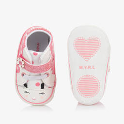 Mayoral Для новорожденных-Baby Girls Pink Dot Pre-Walker Trainers | Childrensalon Outlet