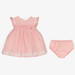 Mayoral Newborn-Baby Girls Pink Dress Set | Childrensalon Outlet
