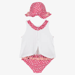 Mayoral-Baby Girls Pink Heart Beach Set | Childrensalon Outlet