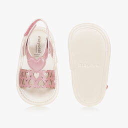 مايورال Newborn-صندل جلد صناعي لون زهري لمرحلة قبل المشي للمولودات | Childrensalon Outlet