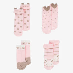 Mayoral-Розовые вязаные носки (4пары) | Childrensalon Outlet