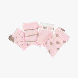 Mayoral-Розовые вязаные носки (4пары) | Childrensalon Outlet