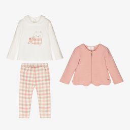 مايورال Newborn-طقم ليغنغز قطن لون زهري للمولودات | Childrensalon Outlet