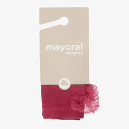 Mayoral Newborn-Baby Girls Pink Ruffle Tights  | Childrensalon Outlet