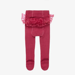 Mayoral Newborn-Baby Girls Pink Ruffle Tights  | Childrensalon Outlet