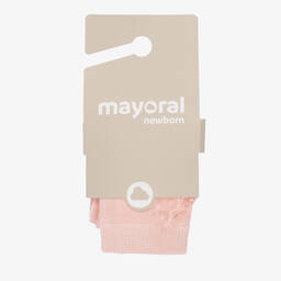 Mayoral Newborn-Baby Girls Pink Ruffle Tights  | Childrensalon Outlet