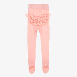 Mayoral-Baby Girls Pink Ruffle Tights | Childrensalon Outlet