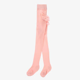 Mayoral-Baby Girls Pink Ruffle Tights | Childrensalon Outlet