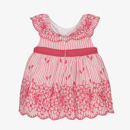 Mayoral-Baby Girls Pink Striped Dress | Childrensalon Outlet