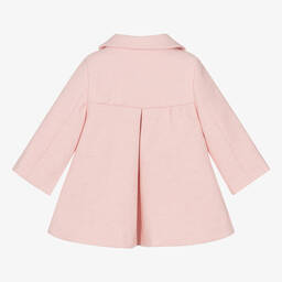 Mayoral-Розовое пальто-трапеция для малышек | Childrensalon Outlet