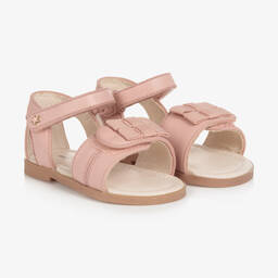 Mayoral-Baby Girls Pink Velcro Sandals | Childrensalon Outlet
