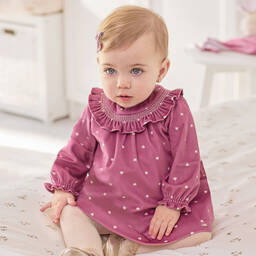 مايورال-فستان مخمل لون أرجواني للمولودات | Childrensalon Outlet