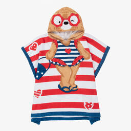 Mayoral-Красное полотенце с капюшоном Медвежонок | Childrensalon Outlet