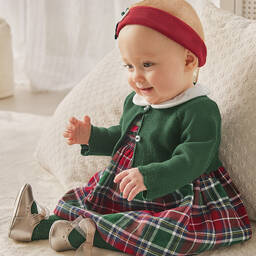 Mayoral-Baby Girls Red Cotton Dress | Childrensalon Outlet