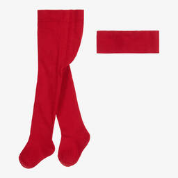 Mayoral Newborn-Baby Girls Red Tights Set | Childrensalon Outlet