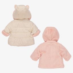 Mayoral Newborn-Baby Girls Reversible Coat | Childrensalon Outlet