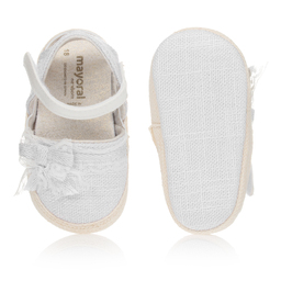 مايورال Newborn-إسبادريل كتّان لون أبيض للمولودات | Childrensalon Outlet