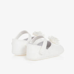 Mayoral-Baby Girls White Flower Pre-Walker Shoes | Childrensalon Outlet