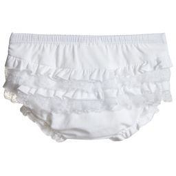 Mayoral Для новорожденных-Белые трусики с рюшами для девочек | Childrensalon Outlet