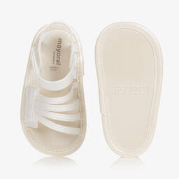 Mayoral-Baby Girls White Pre-Walker Sandals | Childrensalon Outlet