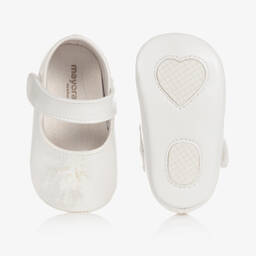 Mayoral-Baby Girls White Pre-Walker Shoes | Childrensalon Outlet
