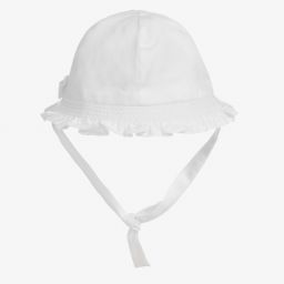 Mayoral Для новорожденных-Белая панама для малышек | Childrensalon Outlet