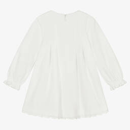 Mayoral-Белое бархатное платье для малышек | Childrensalon Outlet