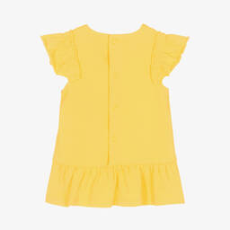 Mayoral-Baby Girls Yellow Cotton Jersey Dress | Childrensalon Outlet