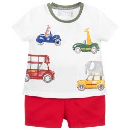 Mayoral Для новорожденных-Baby Red & White Shorts Set | Childrensalon Outlet