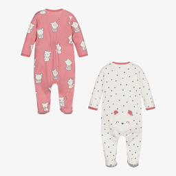 Mayoral Newborn-Babygrows (2 Pack) & Bib Set | Childrensalon Outlet