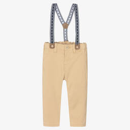 مايورال Newborn-بنطلون قطن تويل لون بيج للمواليد | Childrensalon Outlet